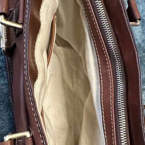 MICHAEL Michael Kors Rich Brown Leather Satchel - Picture 3 of 7